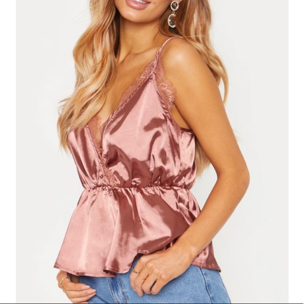 Lace Satin Tank